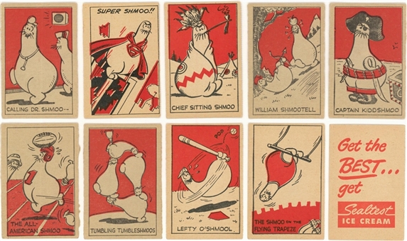 1950s R852-1 Sealtest Ice Cream "Shmoo Cards" Complete Set (10)